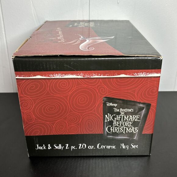 3D The Nightmare Before Christmas Jack & Sally Kiss Coffee Cup Mug Set 20oz NEW - Picture 2 of 13